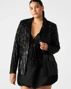 Payton Sequin Blazer Black