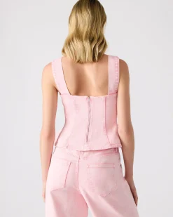 Penelopi Denim Top Pink