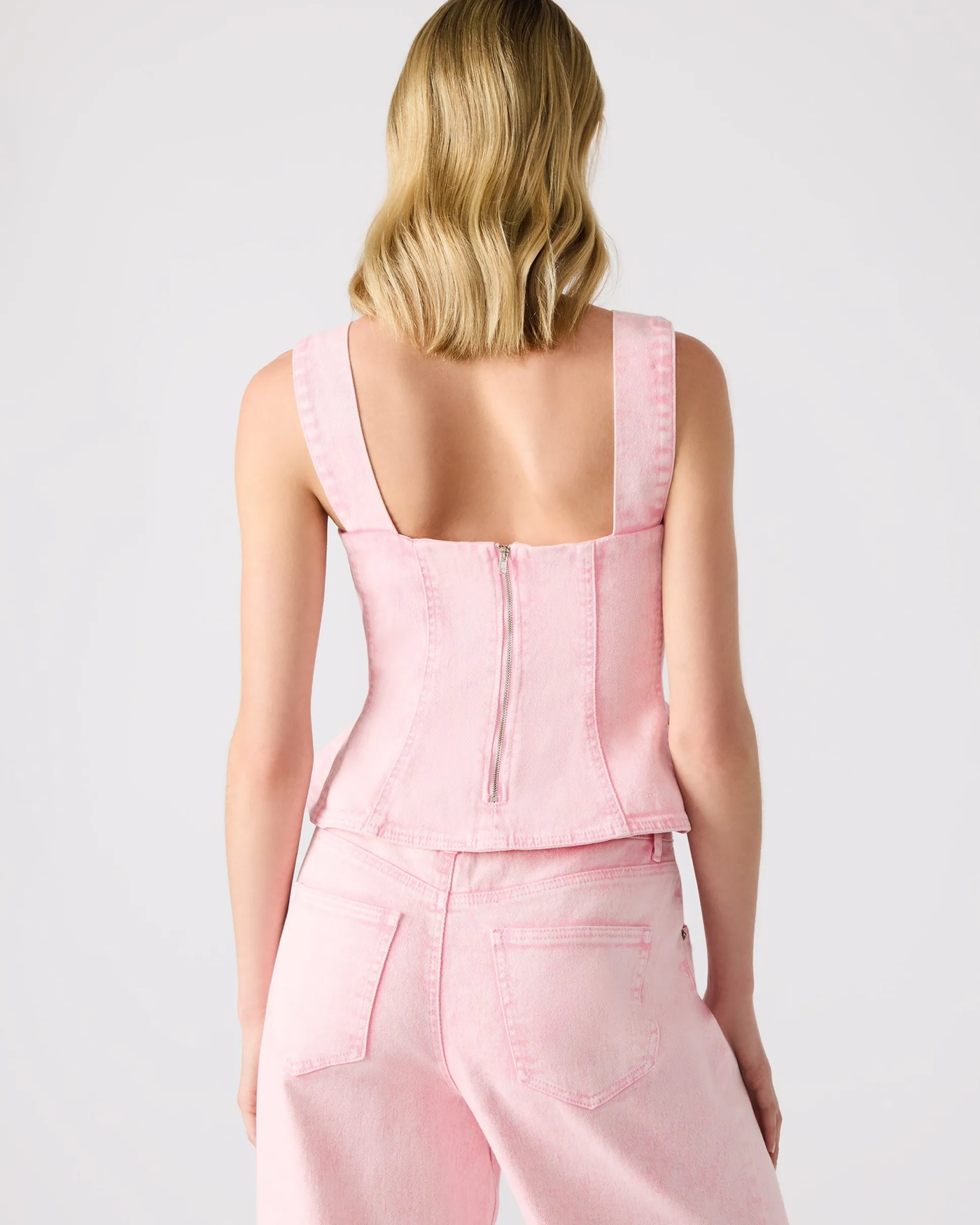Penelopi Denim Top Pink