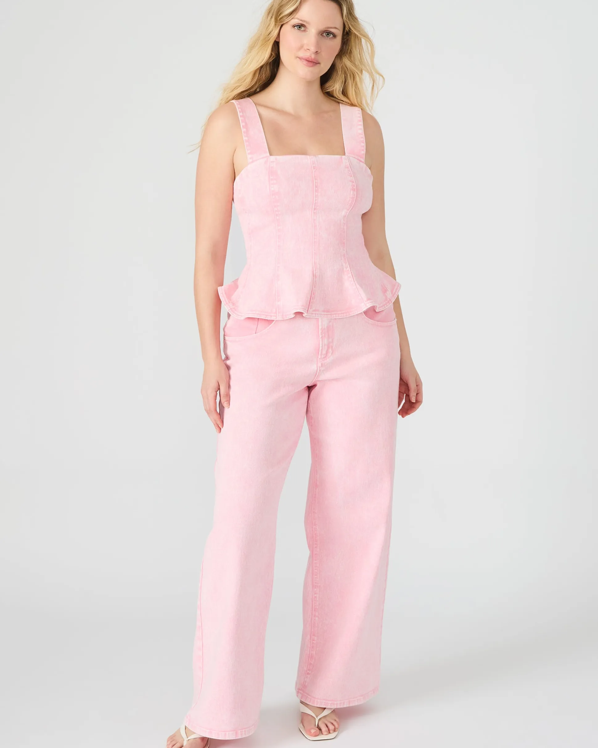 Penelopi Denim Top Pink