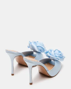Priya Flower Blue Satin