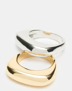 Puffy Ring Set Gold Multi
