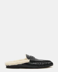 Rafe Faux Fur Black Leather