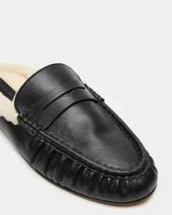 Rafe Faux Fur Black Leather