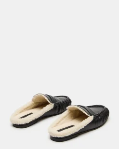 Rafe Faux Fur Black Leather