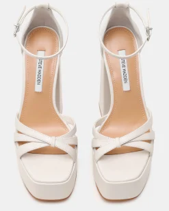 Retro White Leather