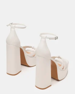 Retro White Leather