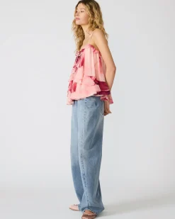 Rhianon Top Coral Cloud
