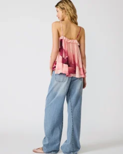 Rhianon Top Coral Cloud