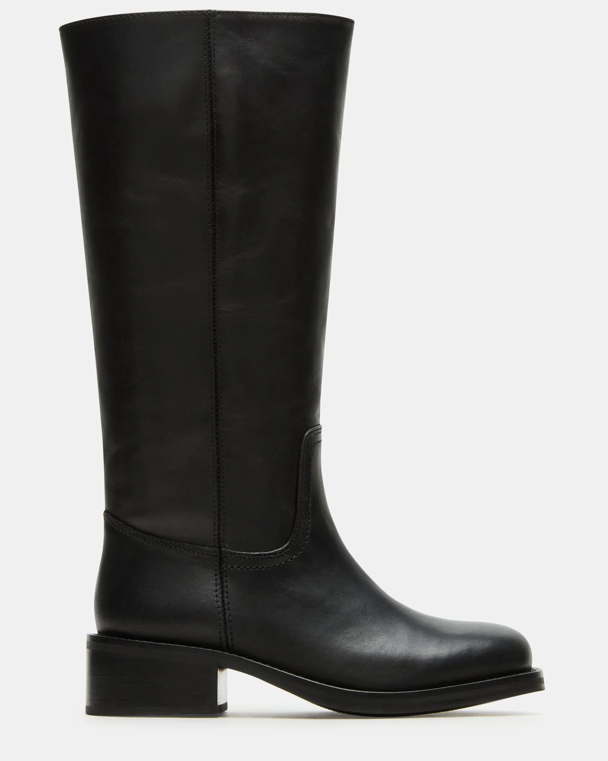 Riggs Black Leather Wide Calf