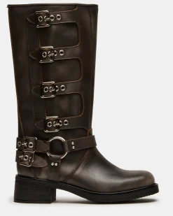 Rocky Brown Distressed Wide Calf