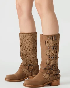 Rocky Floral Tan Nubuck