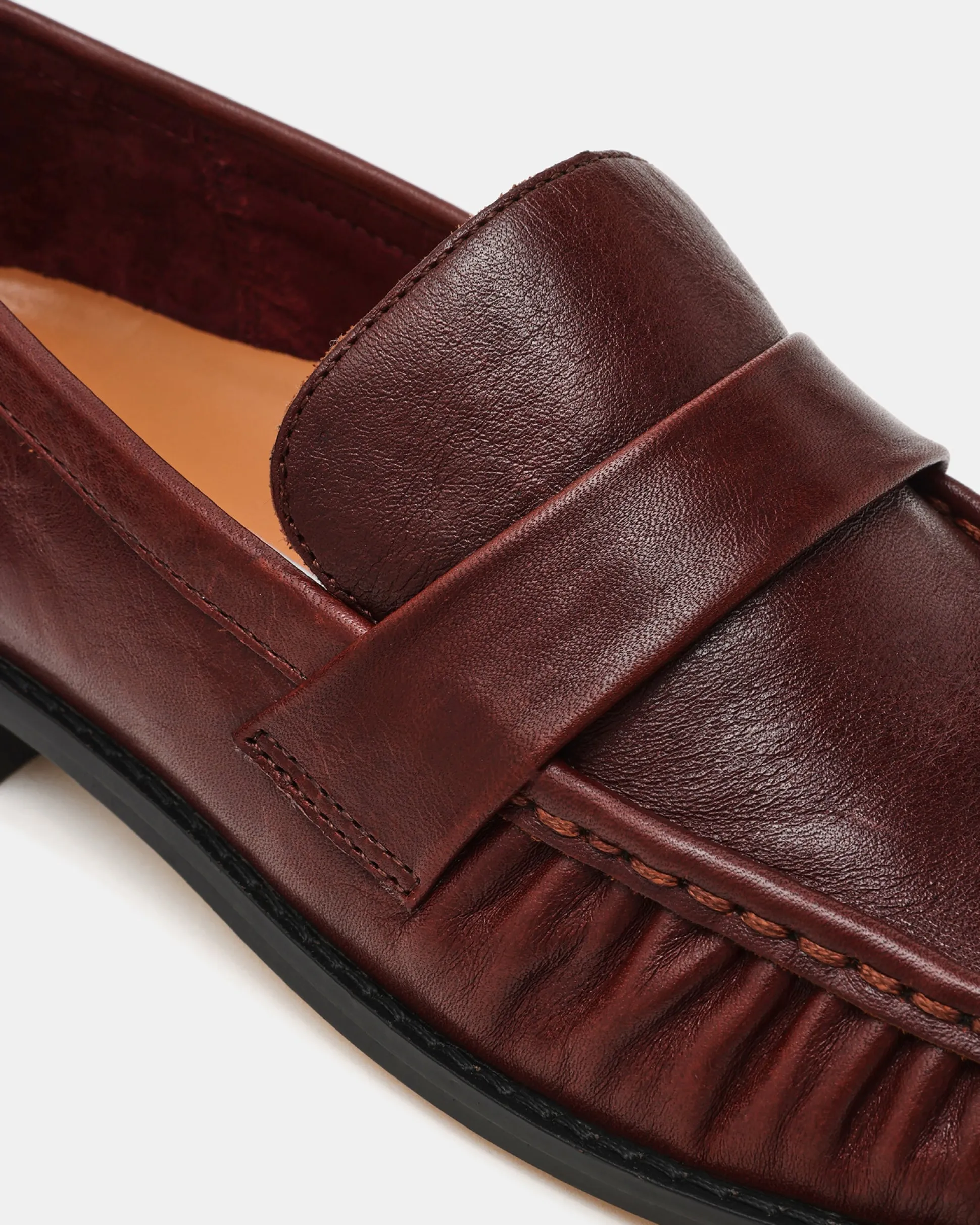 Ronie Mahogany Leather