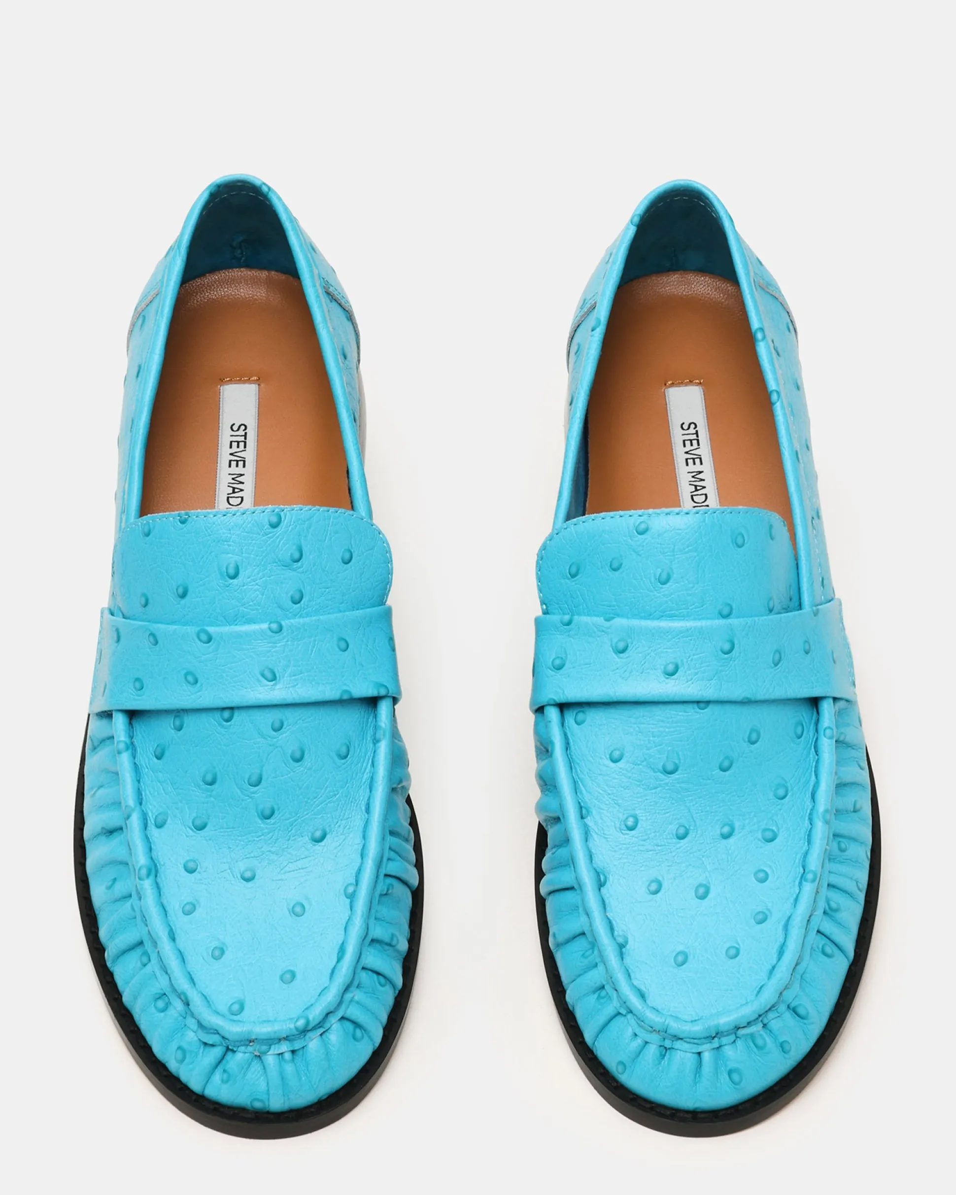 Ronie Ostrich Turquoise Leather