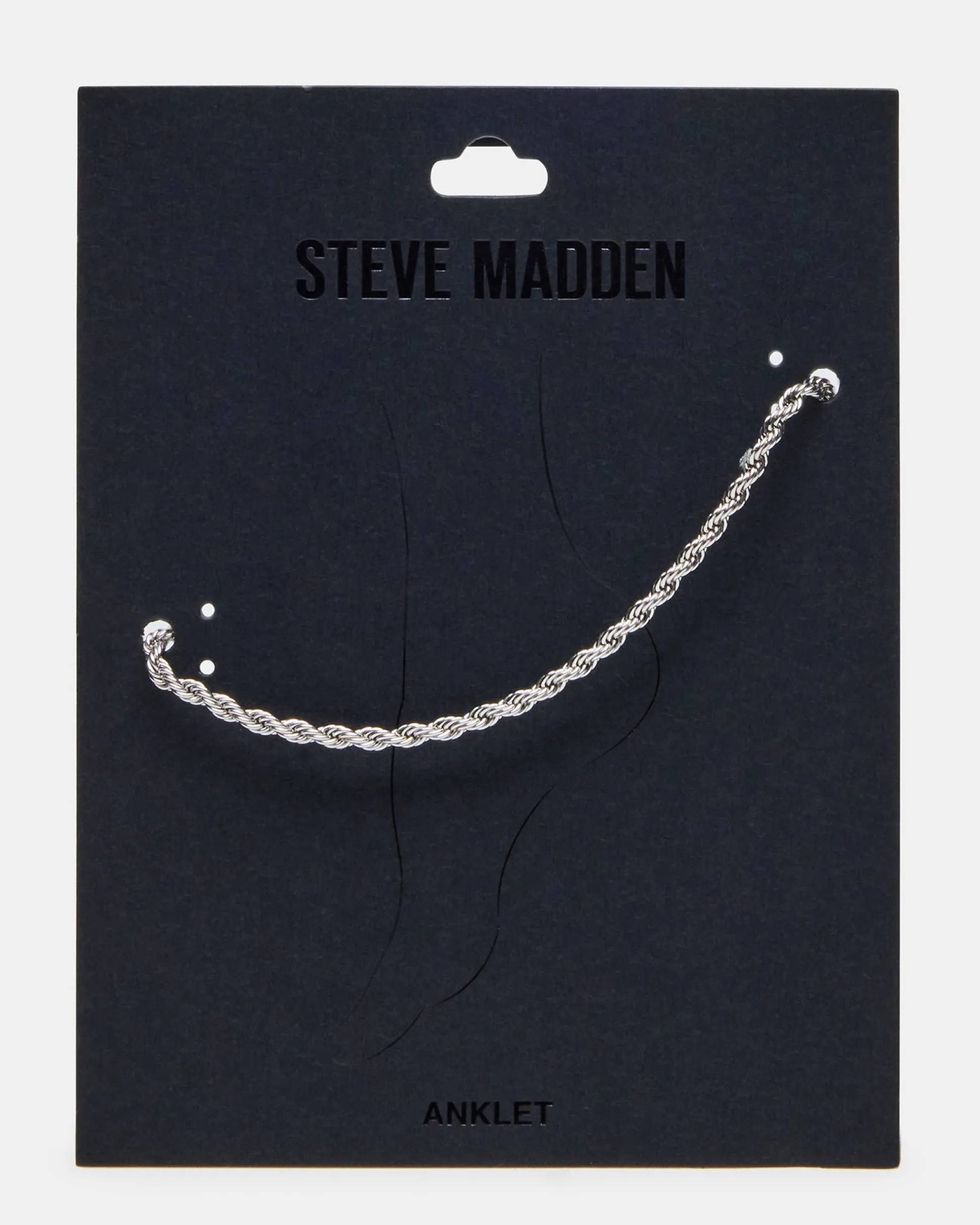 Rope Chain Anklet Silver