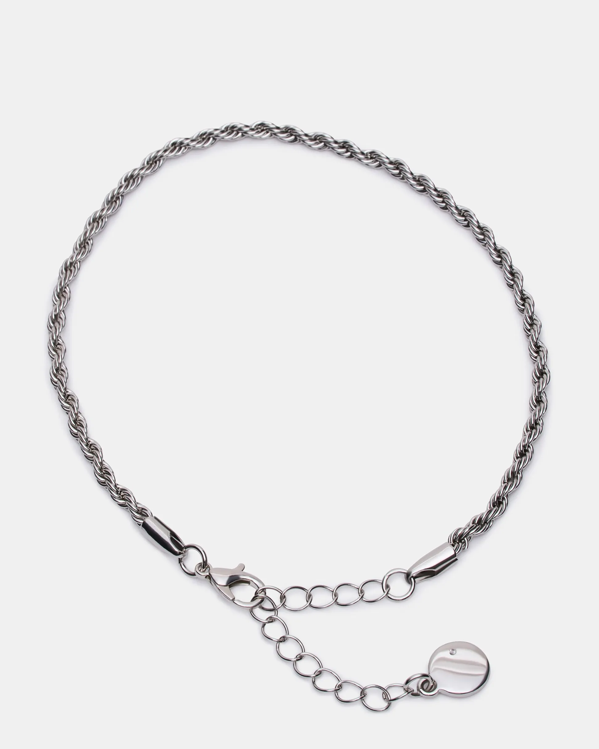 Rope Chain Anklet Silver