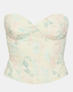 Roselia Corset Top Peach Beige