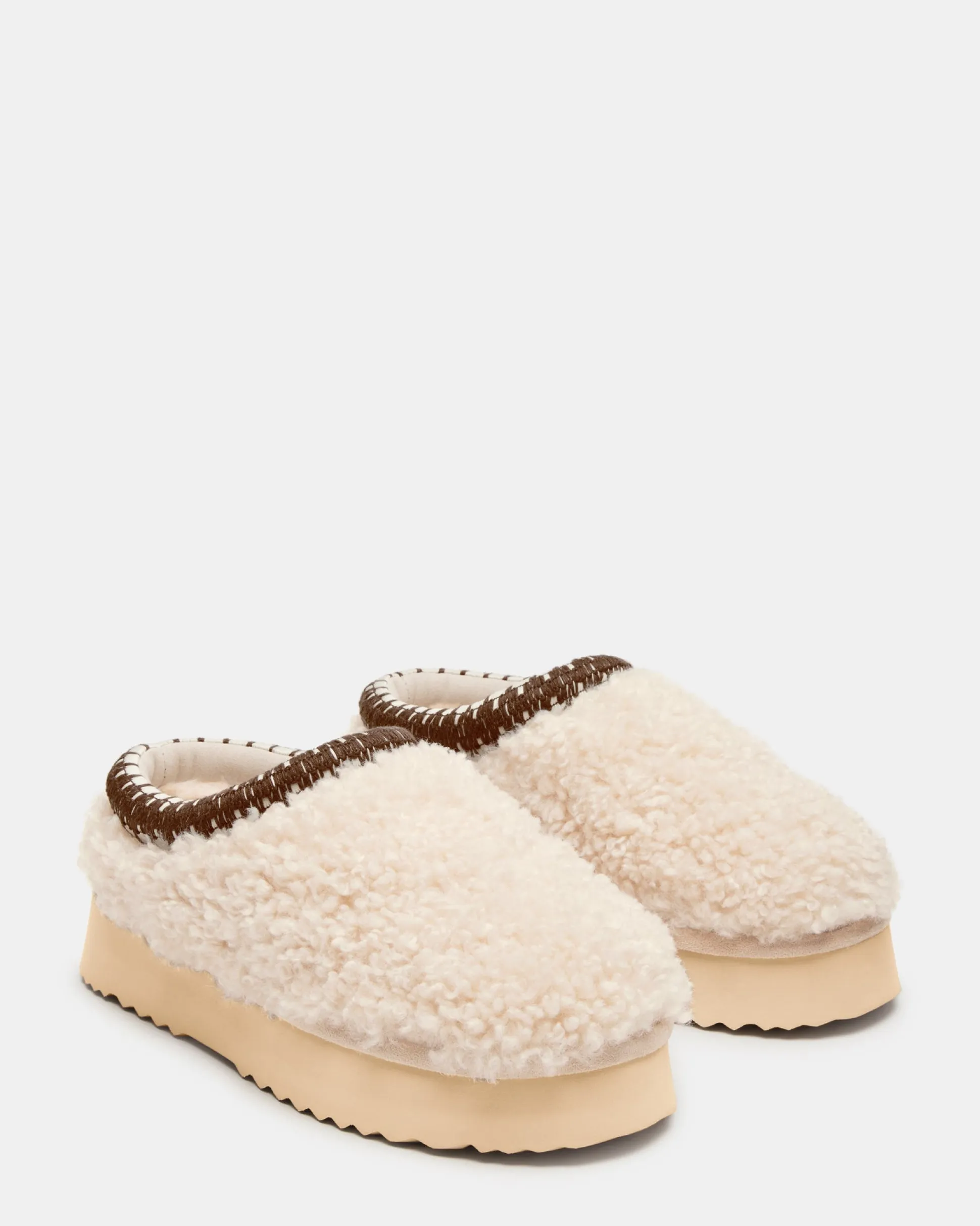 Selena Faux Shearling Natural
