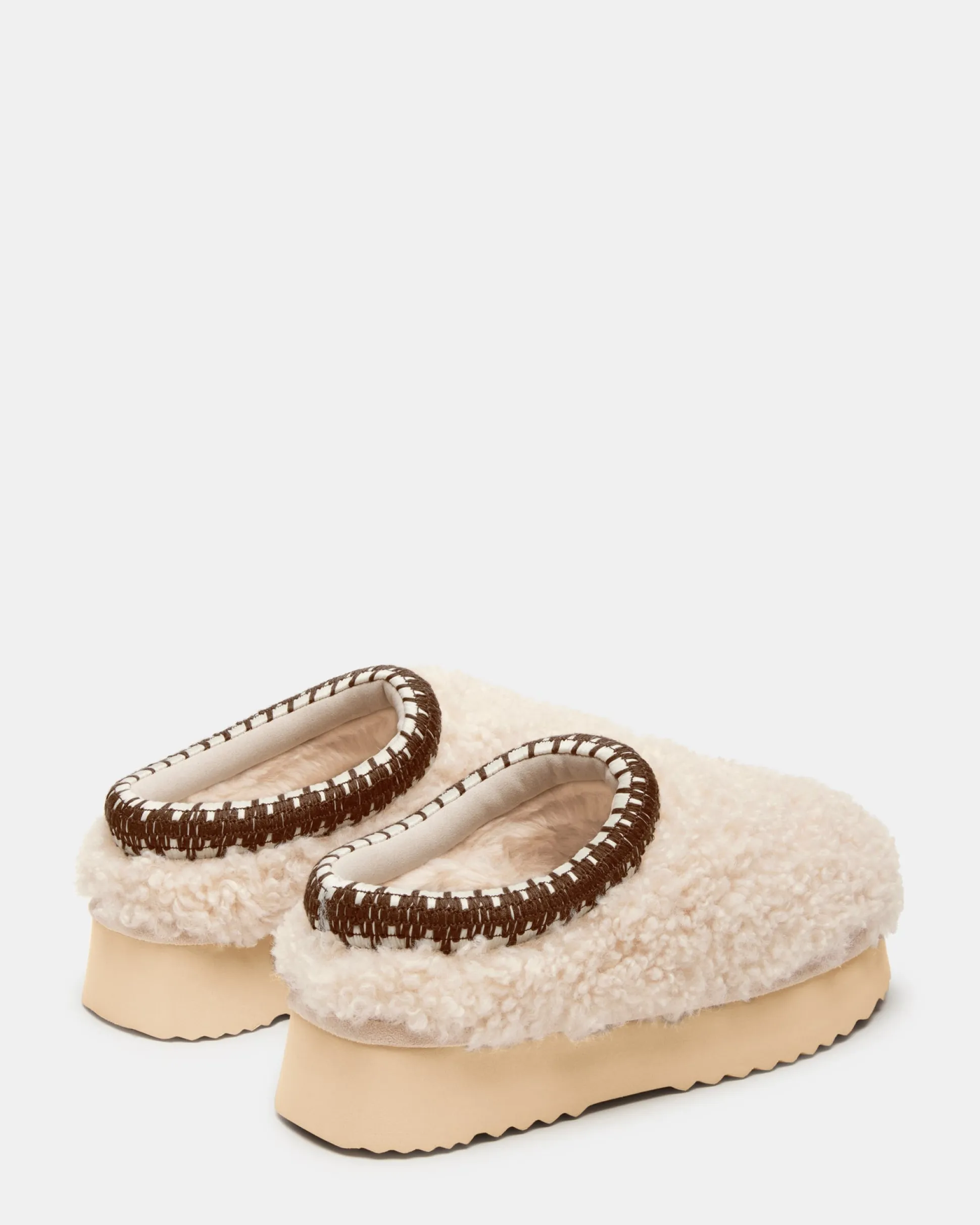 Selena Faux Shearling Natural