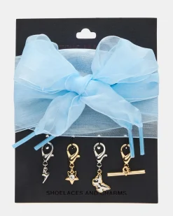 Shoe Laces And Charms Blue