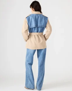 Shyla Coat Denim Multi