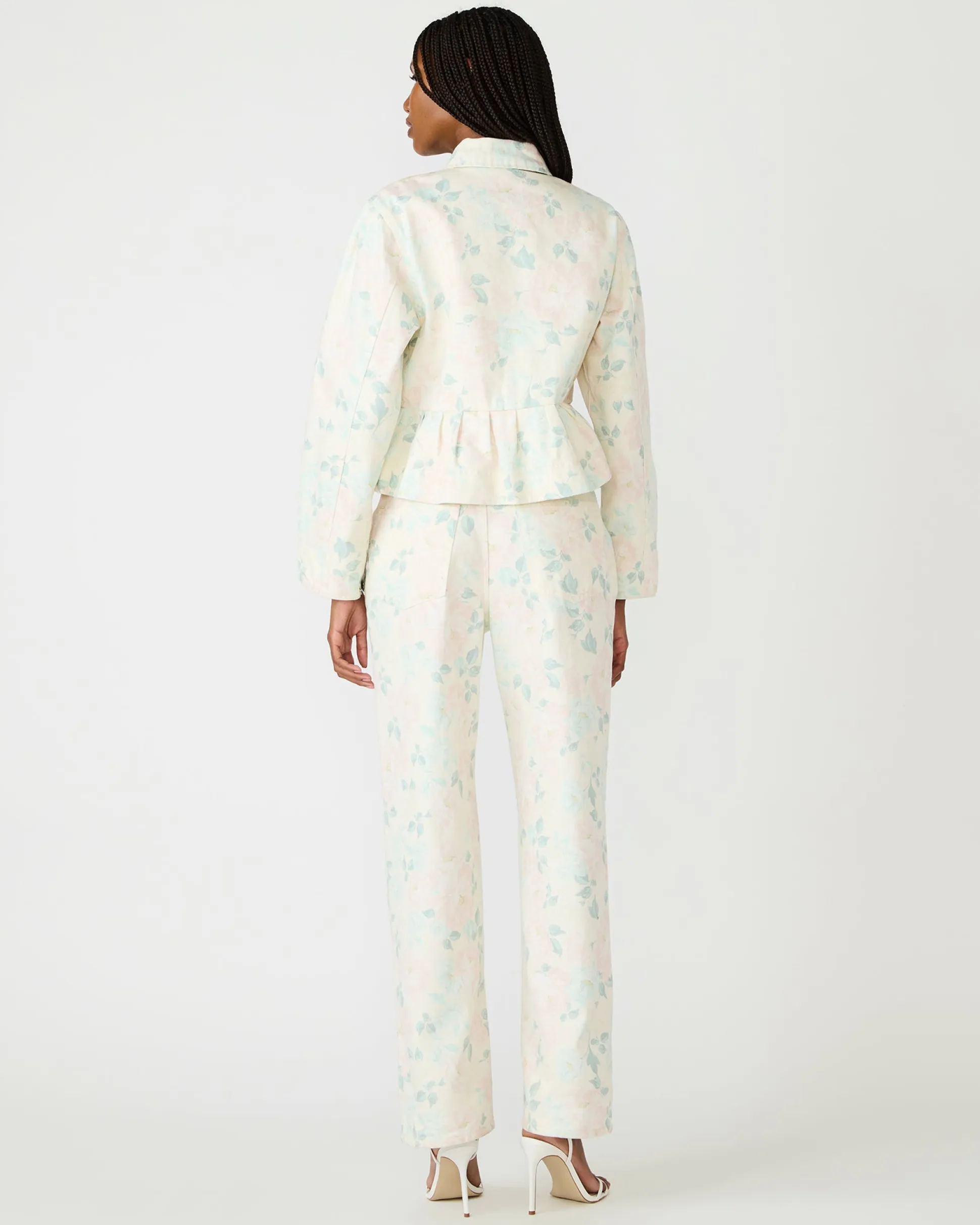 Sloan Floral Jacket Peach Beige