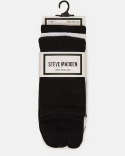 Split Toe Crew Socks Black/white