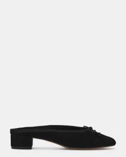 Steffi Mule Black Suede