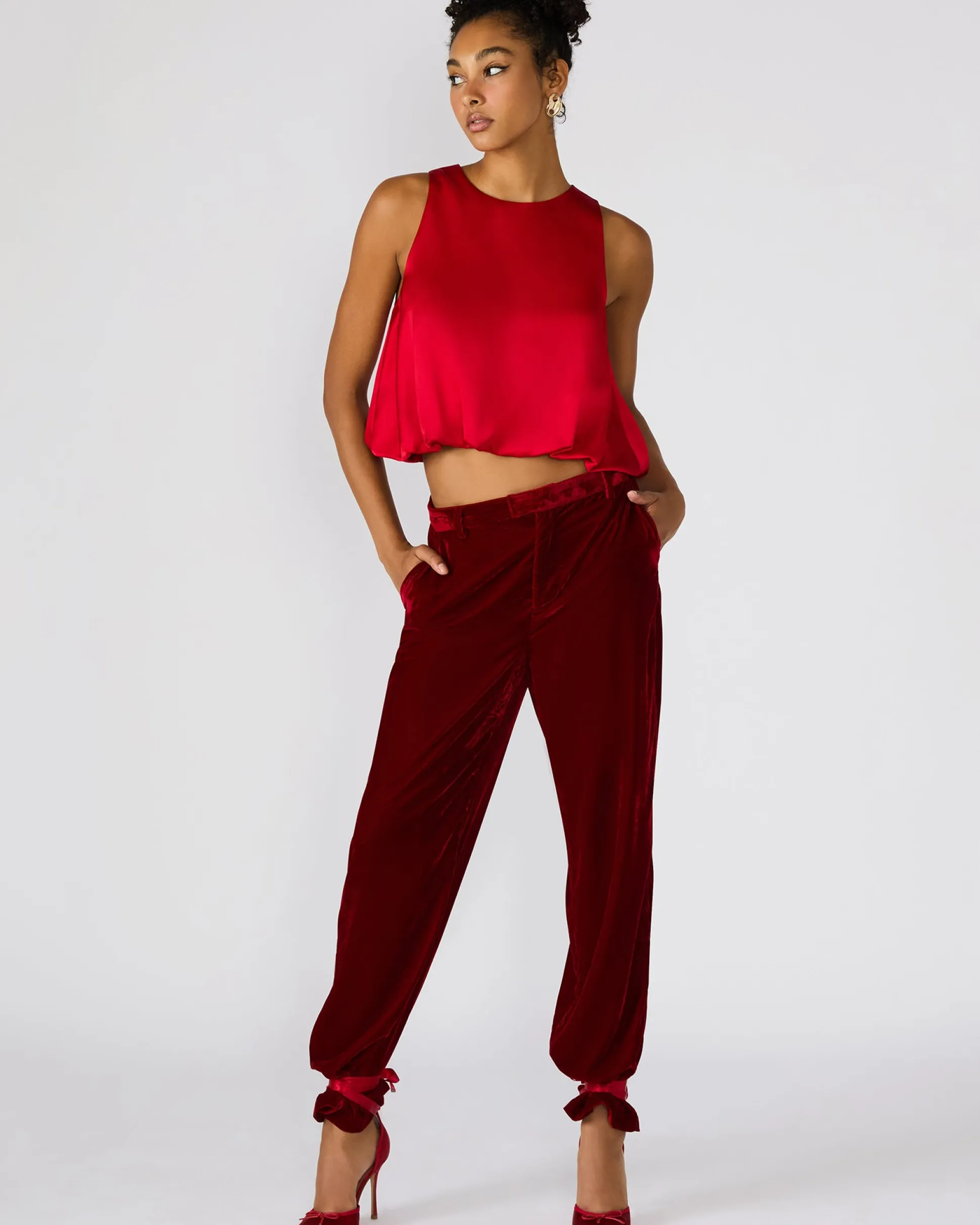 Tonia Pant Red Velvet