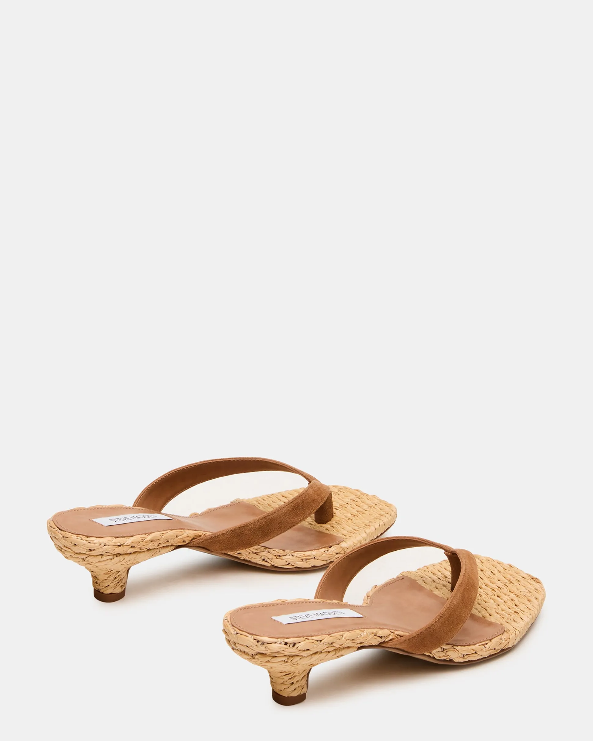 Tracie Raffia Chestnut Suede