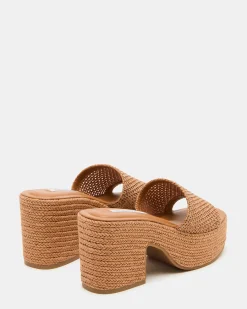 Trippy Cognac Raffia