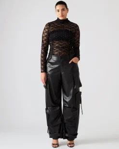 Vegan Leather Duo Pant Black