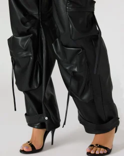 Vegan Leather Duo Pant Black
