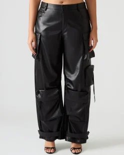 Vegan Leather Duo Pant Black