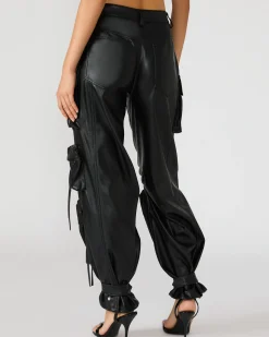 Vegan Leather Duo Pant Black