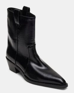 Vinny Black Leather