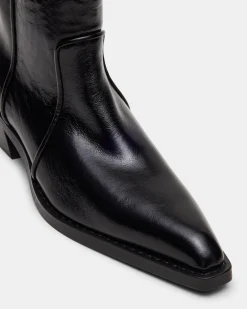Vinny Black Leather