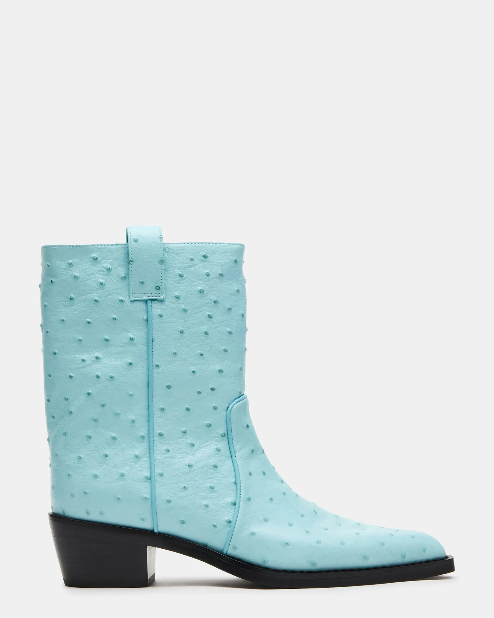 Vinny Ostrich Turquoise Leather