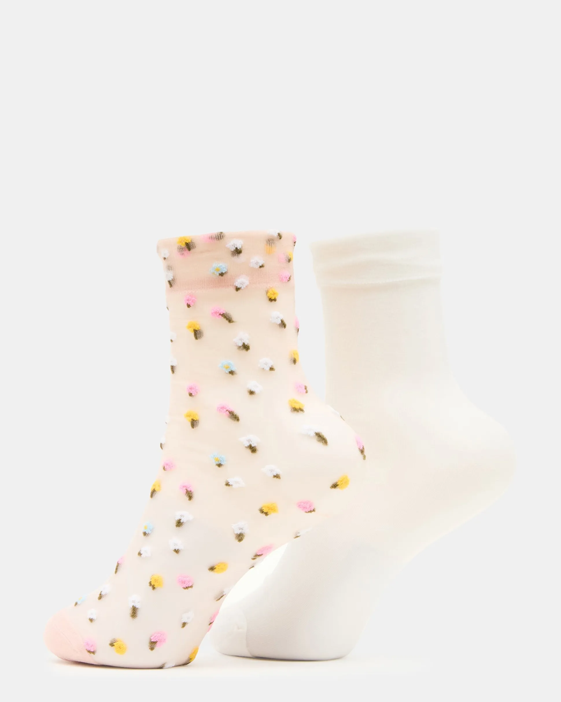 2 Wildflower Pack Tulle Socks Blush